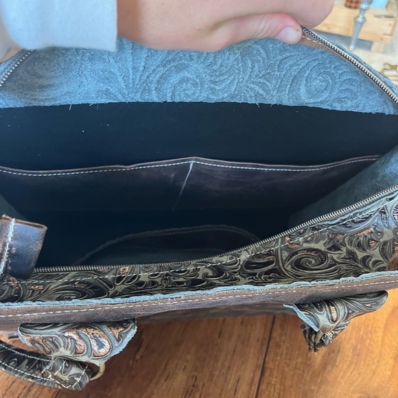 Elegant Brown Patterned Women's Bag - Picture 2 of 14